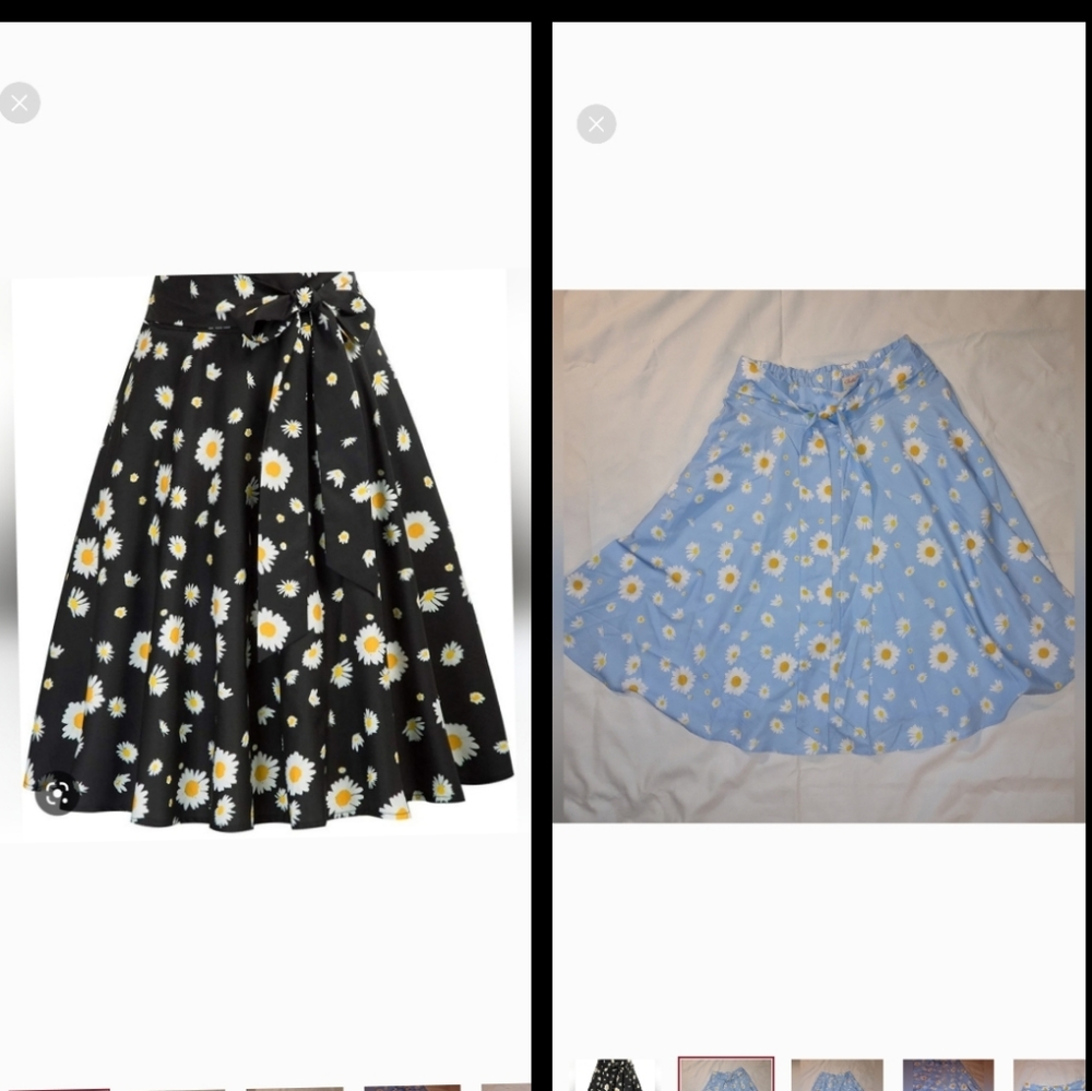 Belle Poque mid length summer skirt size L